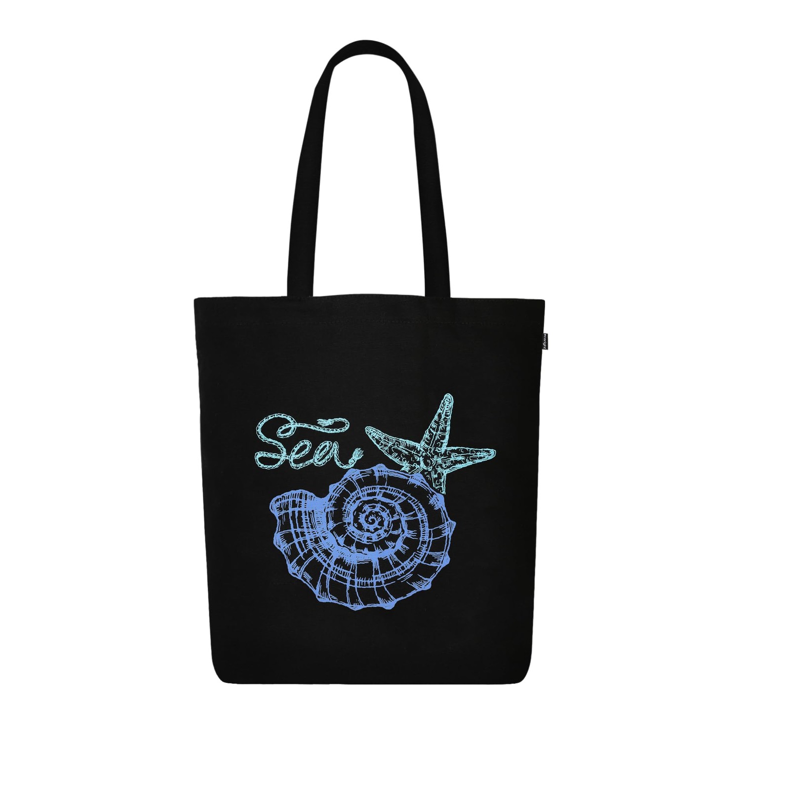 Ecoright Small Canvas Tote Bag Zipper Reusable Grocery Beach Work