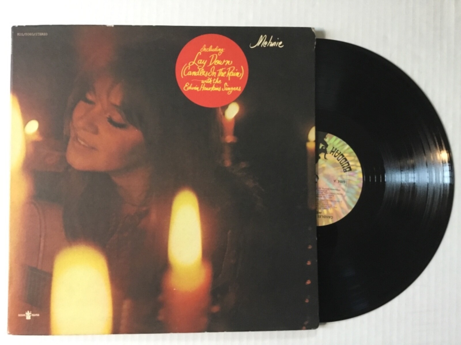 MELANIE 1970 FOLK ROCK gatefold LP CANDLES IN THE RAIN, BUDDAH LABEL+bonus CD