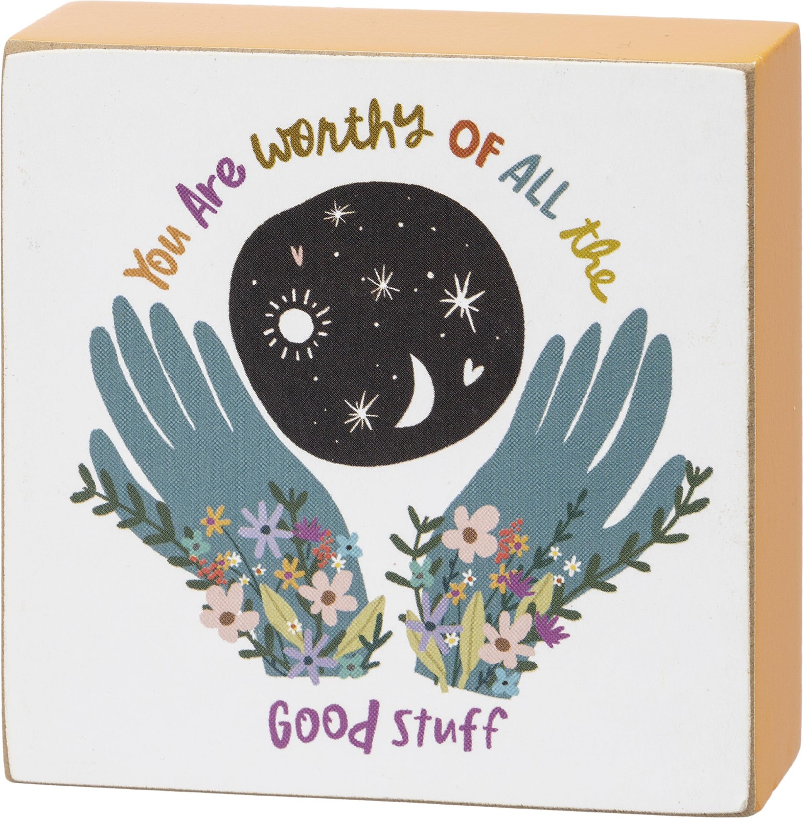 Primitives by Kathy Home D√©cor Sign, 3″ x 3″ x 1″, Multicolor