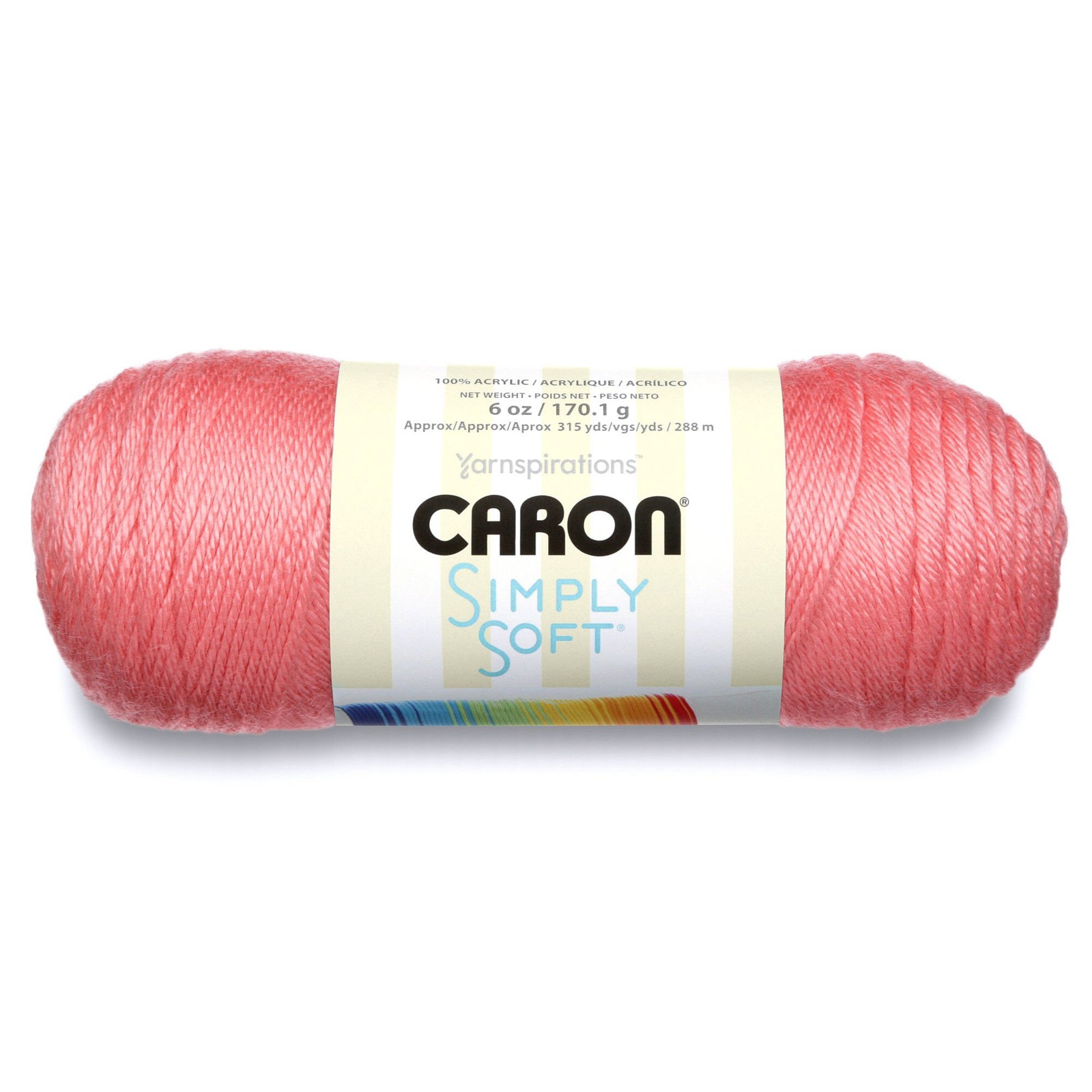 Caron Simply Soft Yarn 6oz Medium Worsted Strawberry Acrylic H97COL0015
