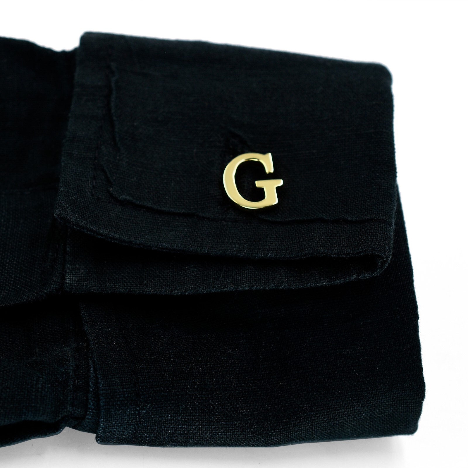 Vintage 18k Gold Tone Engraved Letter G Initial Cufflinks for Mans Gift