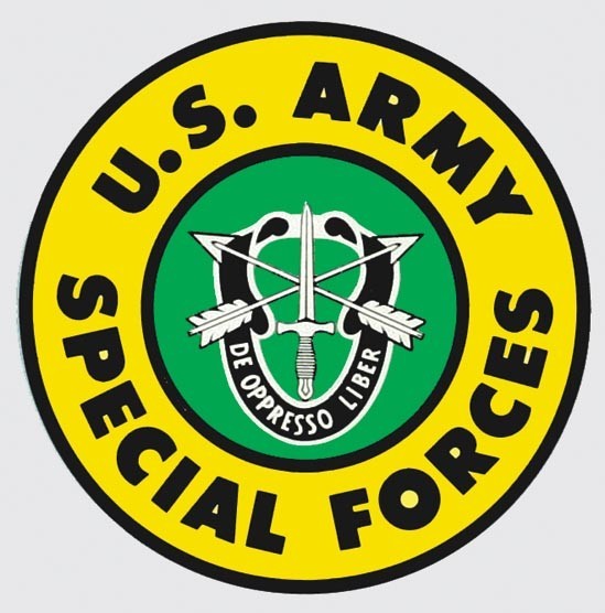 Mylar Decal – Army Special Forces 4.25 x 4.25 D64-A