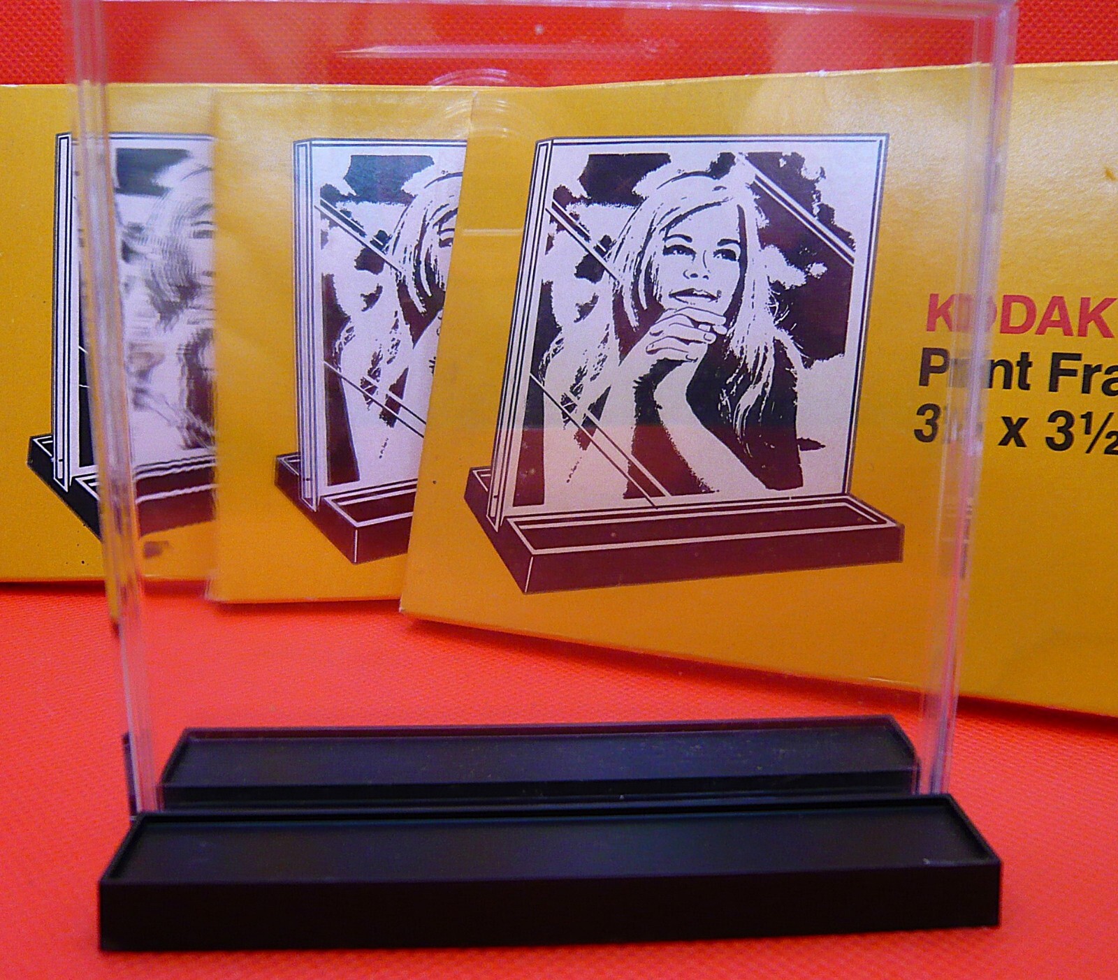Kodak Print-Photo Frame 3-1/2x 3-1/2. Acrylic. LOT of 3. Simple, attractive.