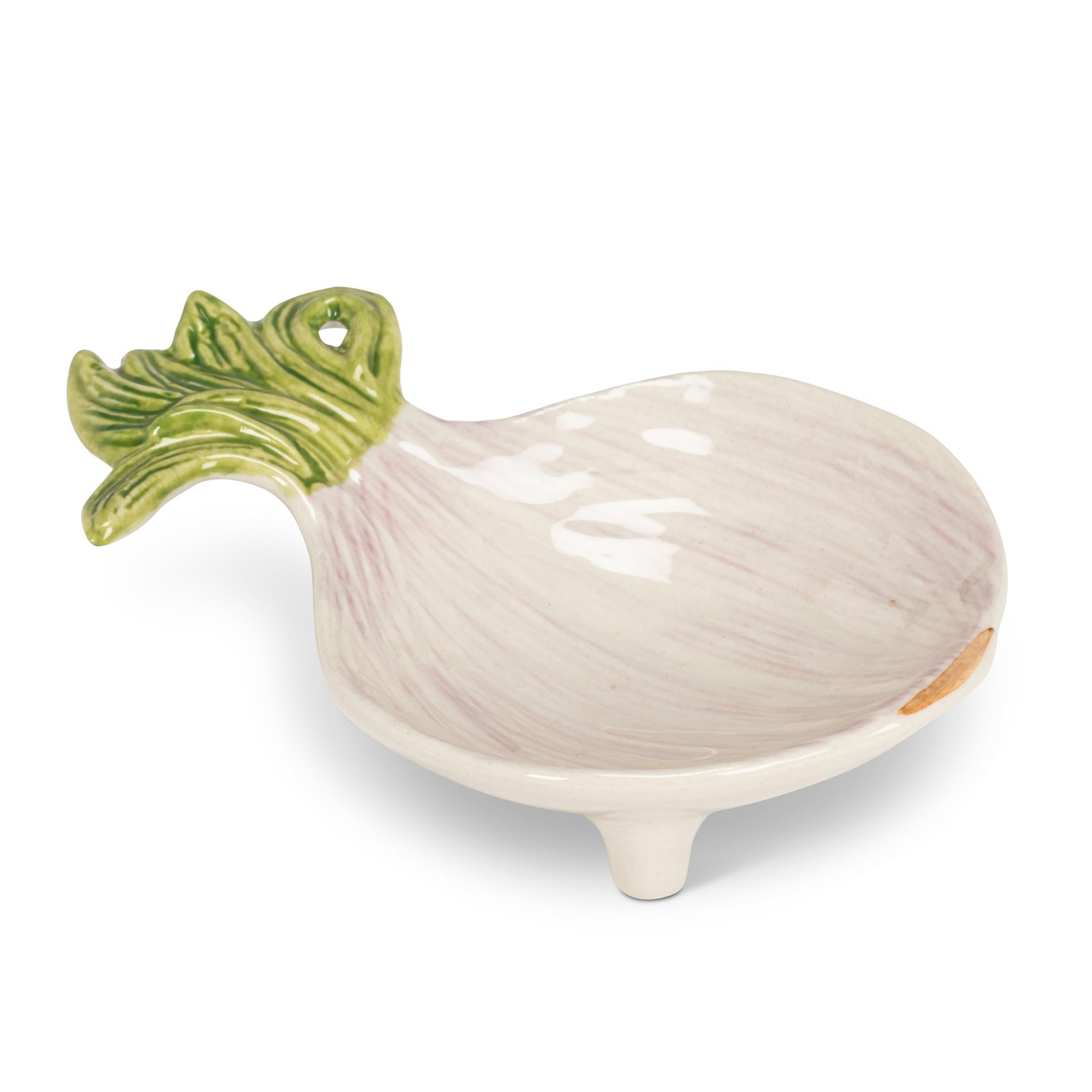 Abbott Collection Small Onion Dish, 4-Inch, White Purple