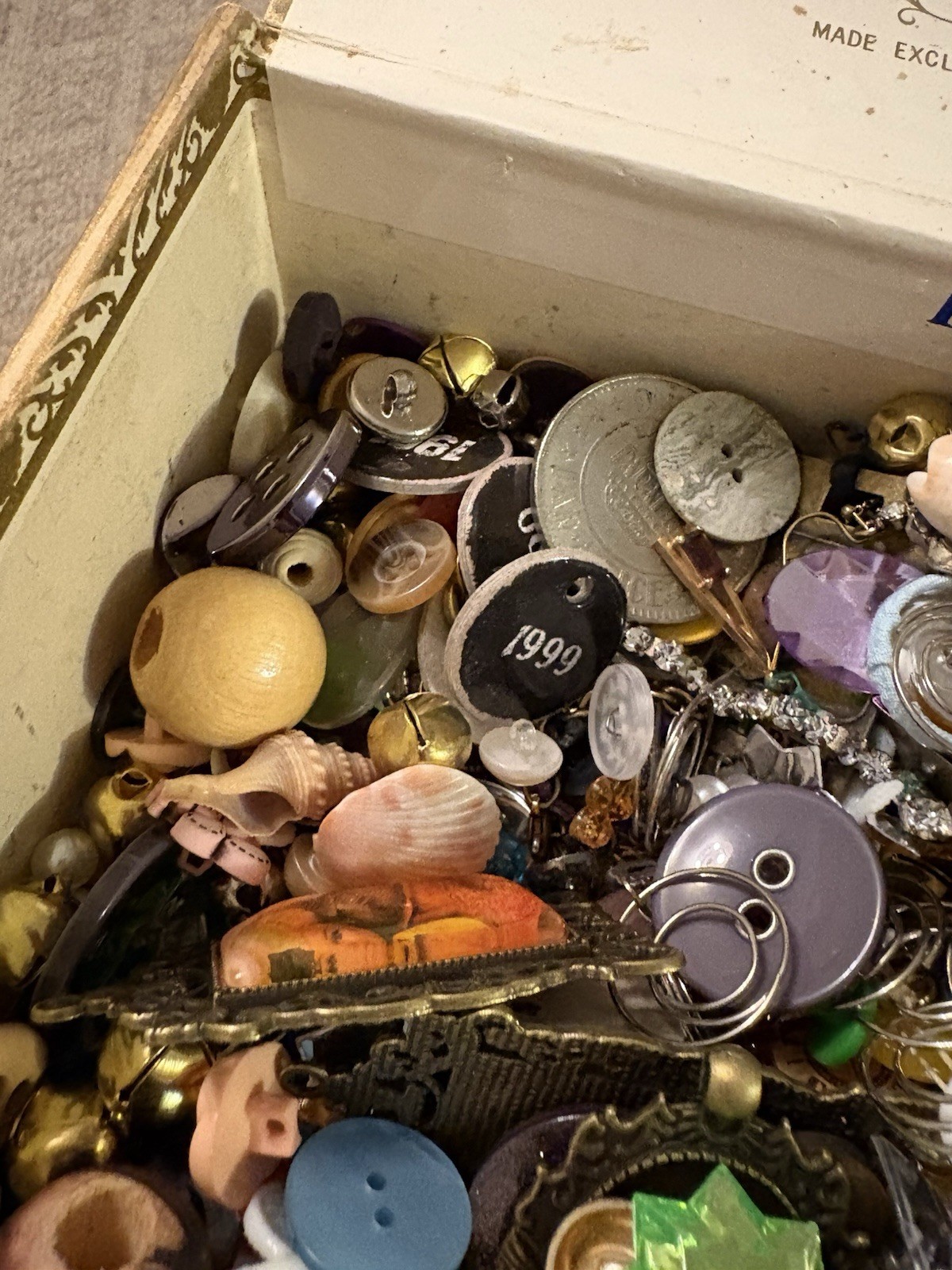 Junk Drawer Craft Lot. Vtg To Modern. Mixed Media. Broke Jewelry Buttons More