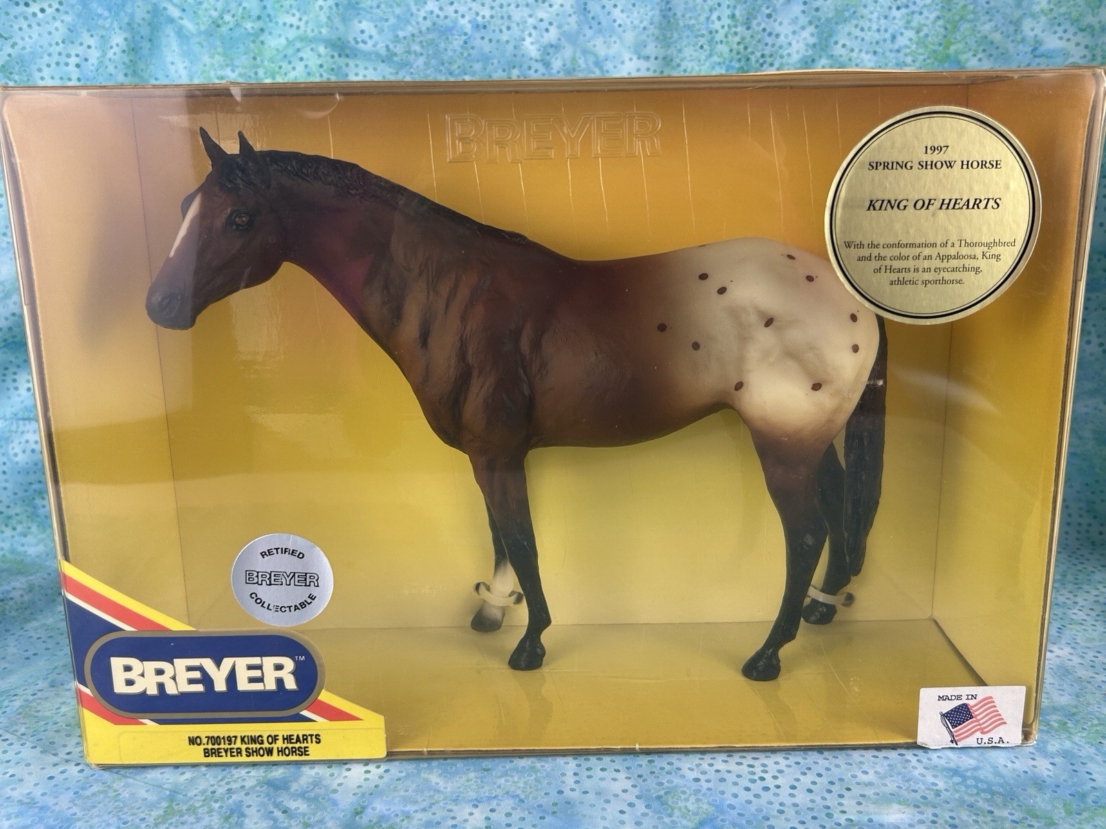 Breyer King Of Hearts Model Horse 1997 spring Show Special.