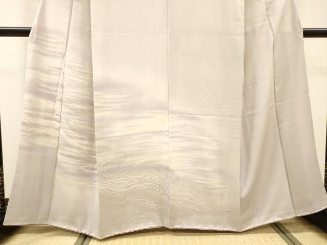 Visiting Kimono Flowing Water Pattern Kasumi Pattern Haze Dyed