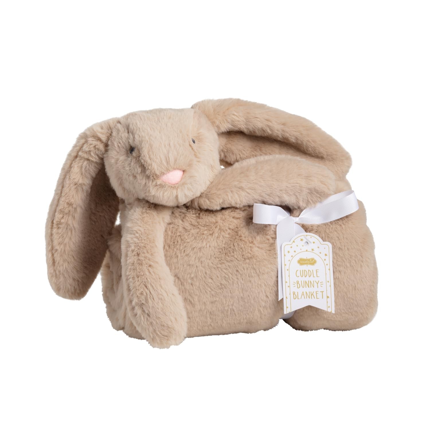 Mud Pie Tan Bunny Plush Blanket
