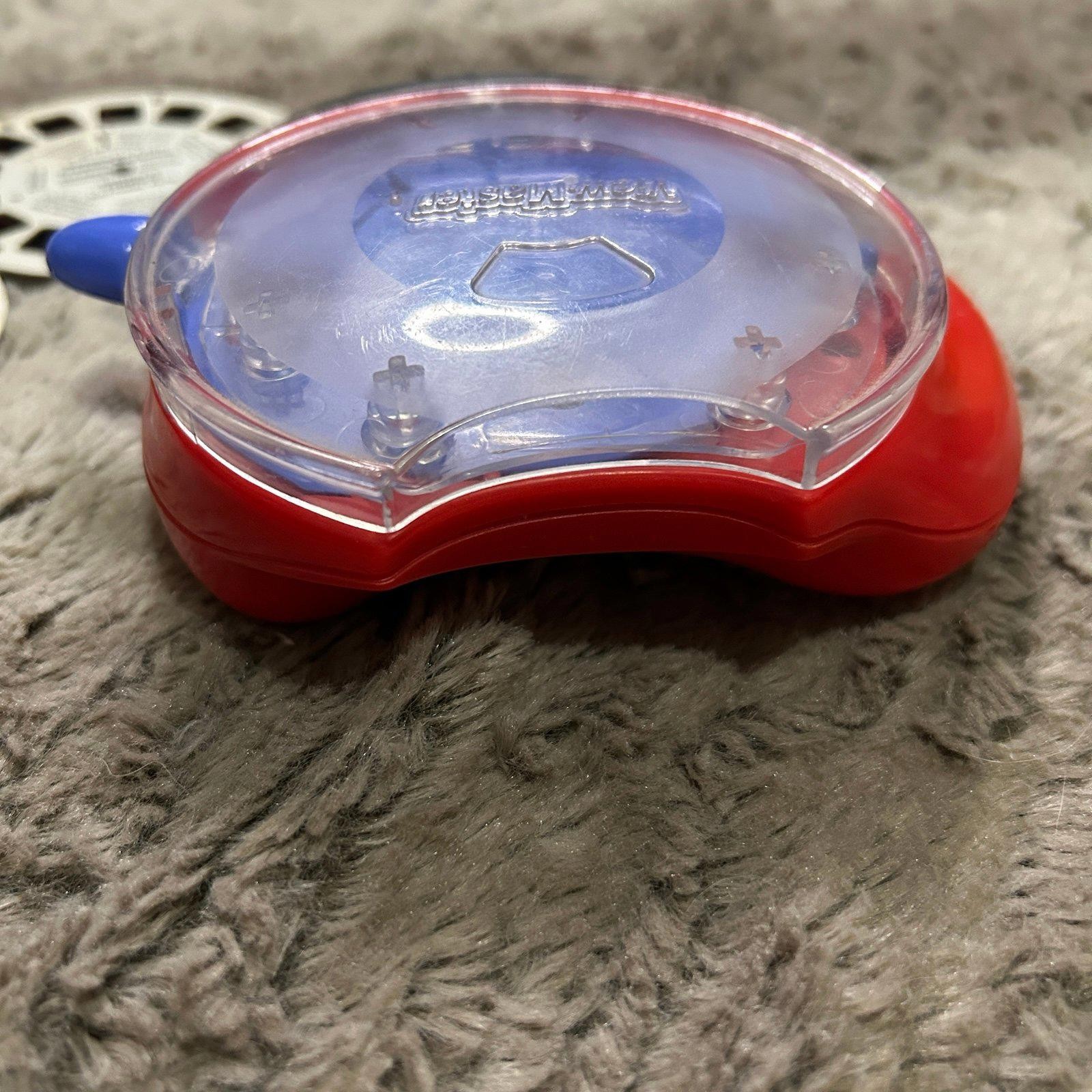 Vintage 2000s Fisher-Price View Master 3D Photo Viewer Red Blue w 3 Reels WORKS