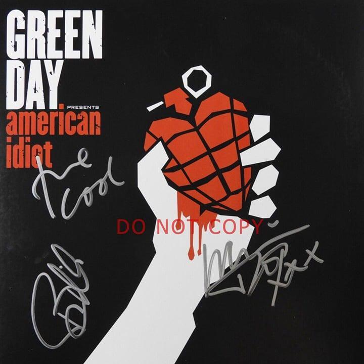 Green Day band SIGNED reprint 12×12″ Album Poster Autographed RP