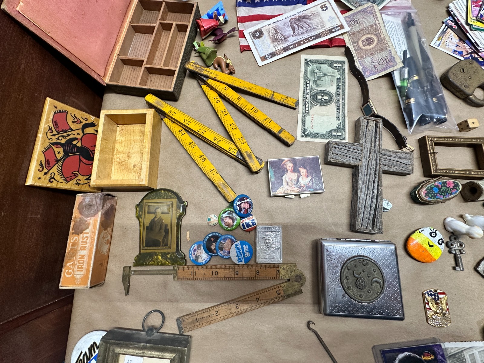 Junk Drawer Lot #2 – Random Antique Vintage Smalls – Keys, Jewelry, Boxes, Money