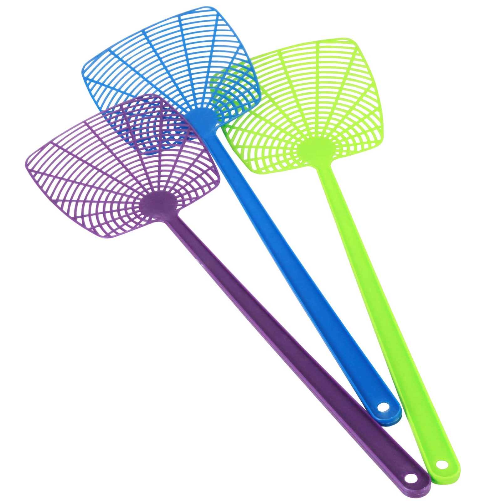 Chef Craft Select 18″ Fly Swatter 3-Piece Set, Purple/Green/Blue, Model 21041