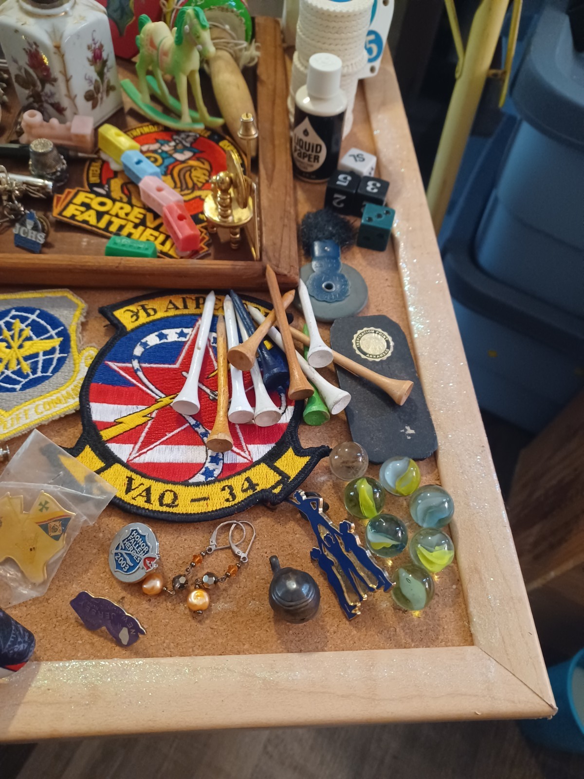 Junk Drawer Lapel Pins Patches Tokens Vintage Smalls & Miscellaneous Items