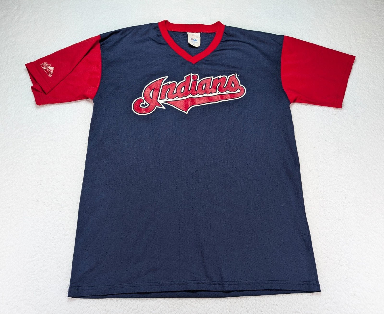 Vintage Cleveland Indians Jersey Majestic Men’s Medium Blue Y2K Tribe