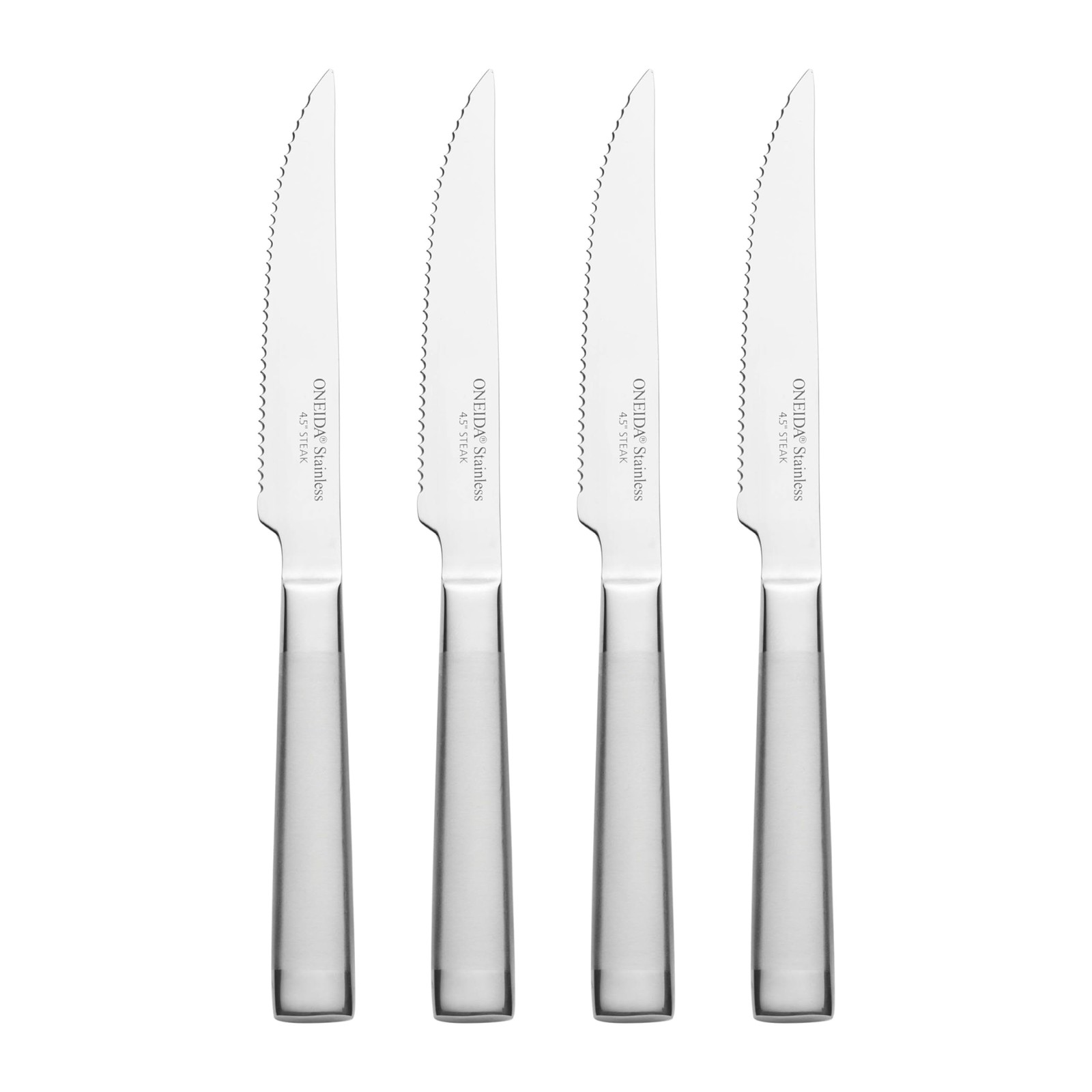 Oneida Performance 4 Piece Stainless Steel Steak Knives, 1.00 LB, Metallic