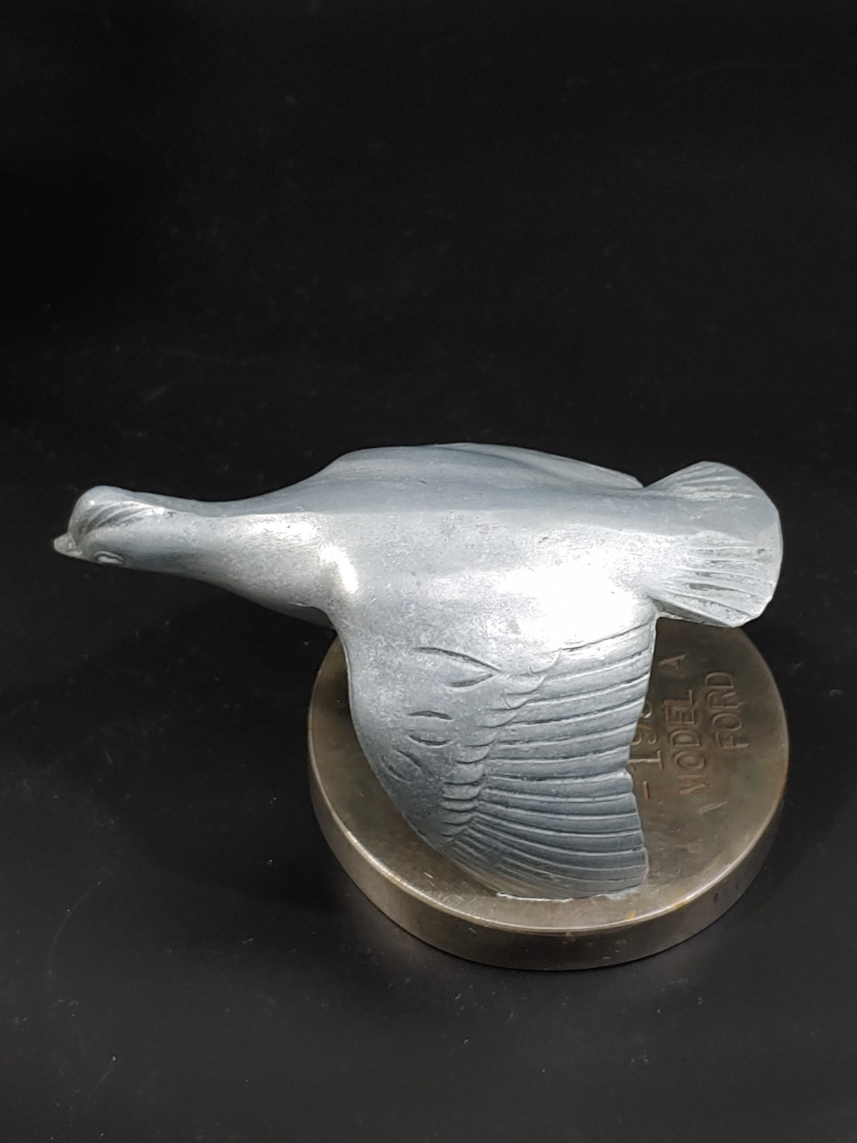 1931 Ford Model A Oldtimer US Car Pewter Sculpture Flying Bird Figurine Emblem