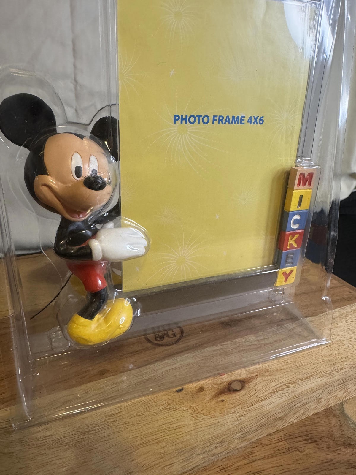 Disney Mickey Mouse Photo Frame 4×6 Vintage 1990s Wonderful World of Disney NIP