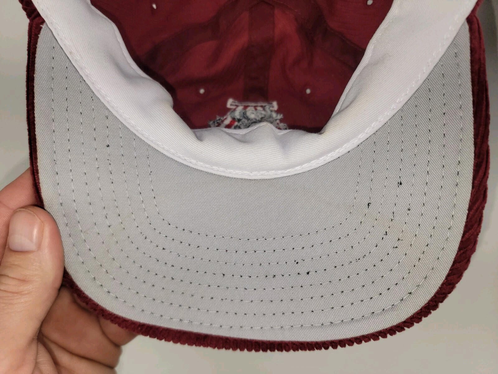 VTG Alabama Roll Tide Crimson Corduroy Snap Back Hat ANNCO Pro Block NCAA 1990s