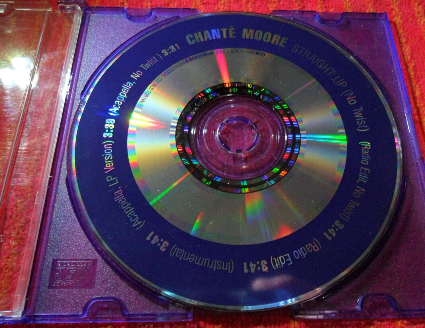 CHANTE MOORE STRAIGHT UP 2000 REMIX PROMO CD – MCAR 25238-2 VERY GOOD