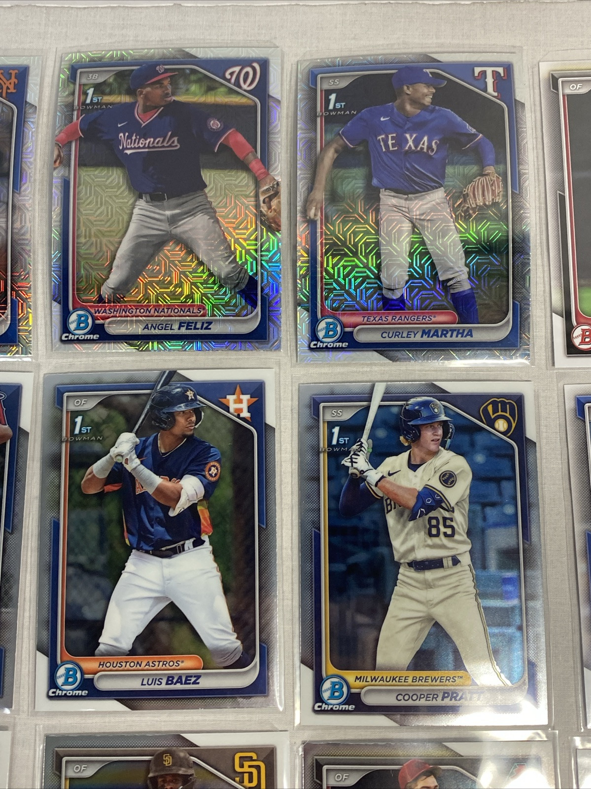 2024 1st Bowman Chrome + Mega Box & Paper Lot Of 28 Prospects
