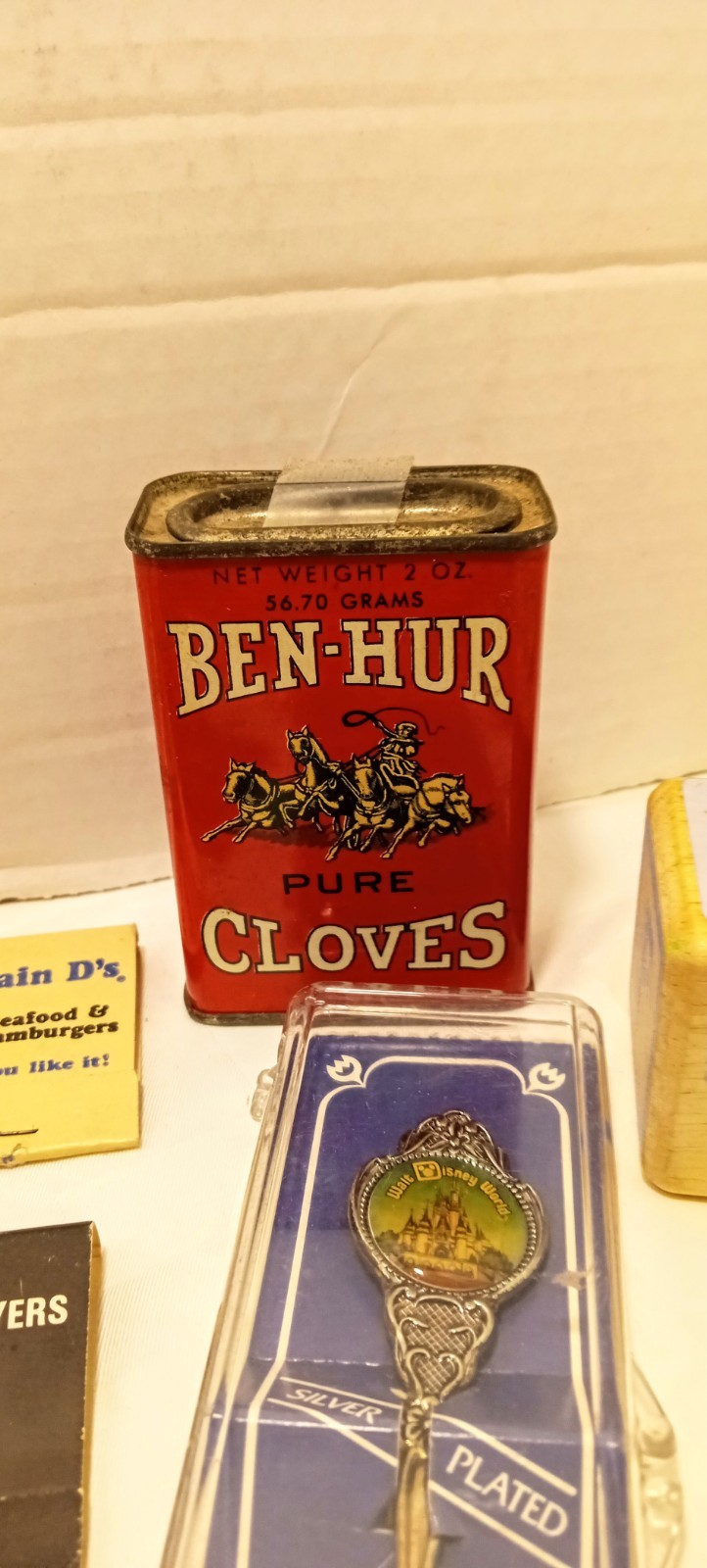40+ Vintage Junk Drawer Lot Vintage Matches, 1914 German Card, Old Buttons Plus+