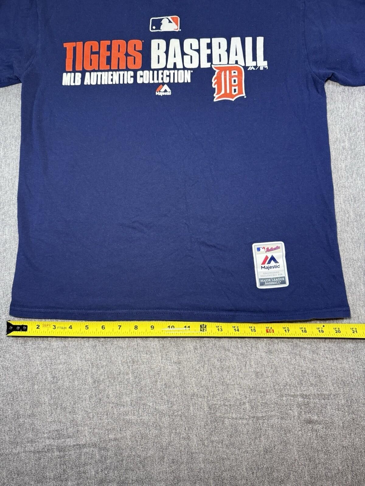 Majestic Detroit Tigers Unisex MLB Authentic Collection Tee-Medium/Navy Blue