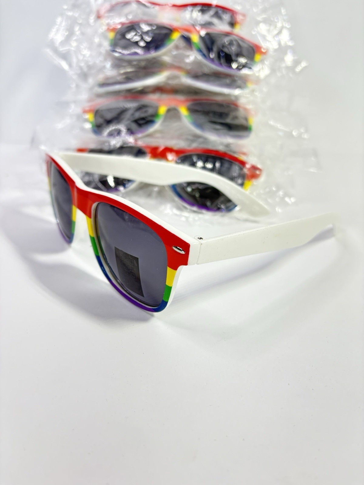 10-Pairs BTC Bit Coin Rainbow Chart-White Frame Unique Promotional Sunglasses