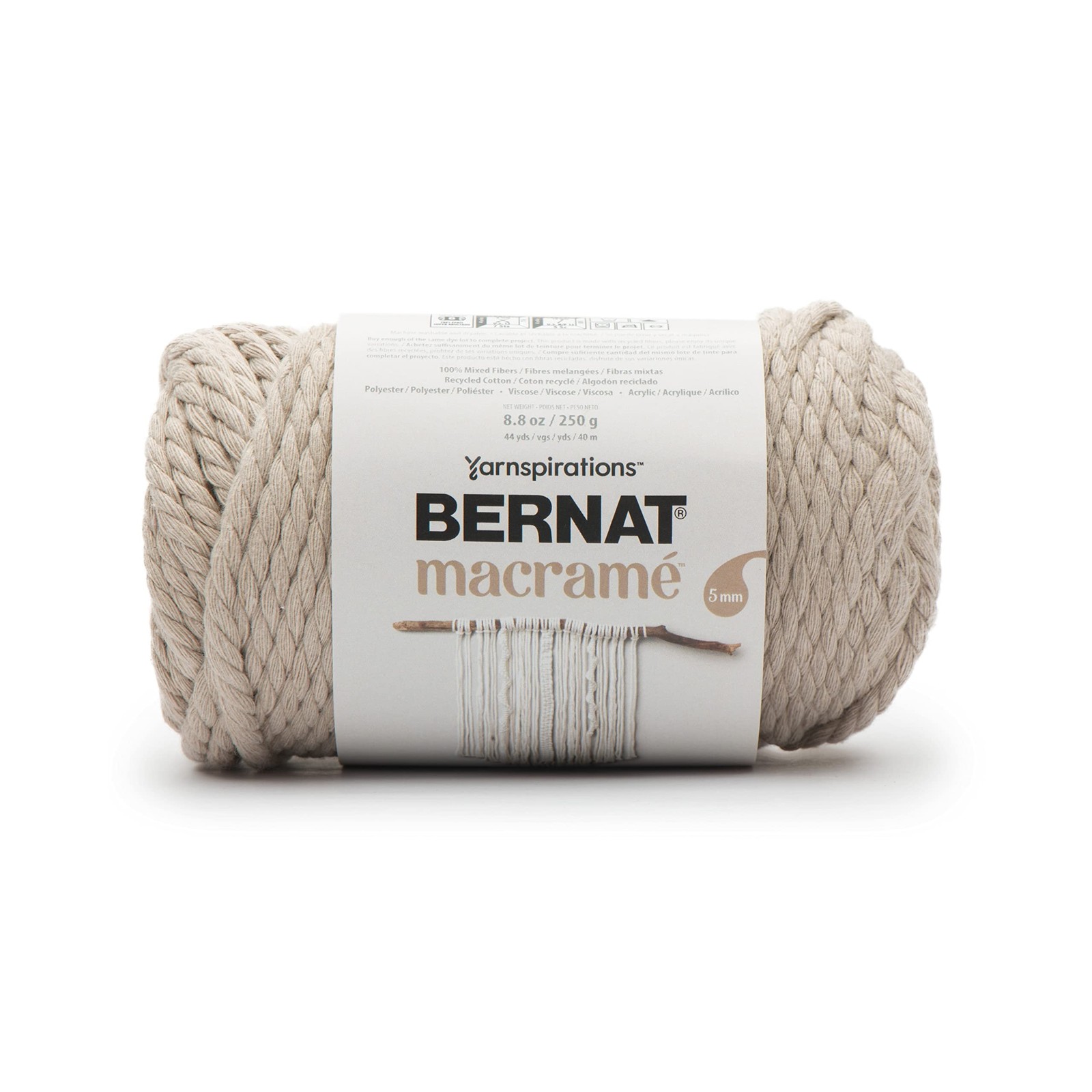 Bernat Macrame Yarn – Taupe