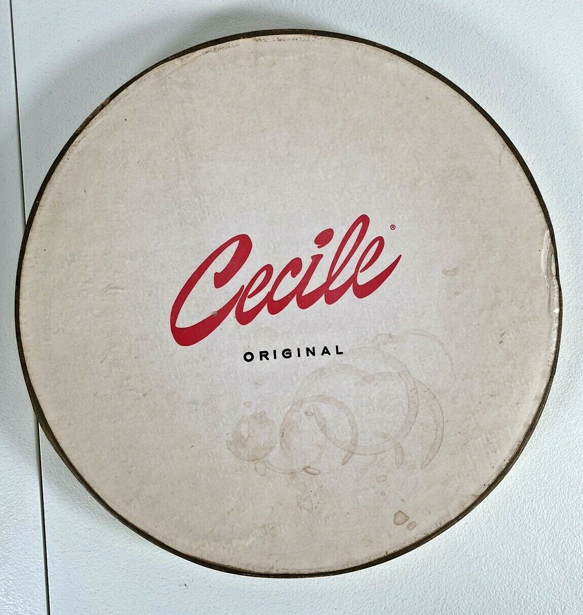 Cecile Original Gift Box 13.75″ Cream Round Accessories Craft Storage Room Decor