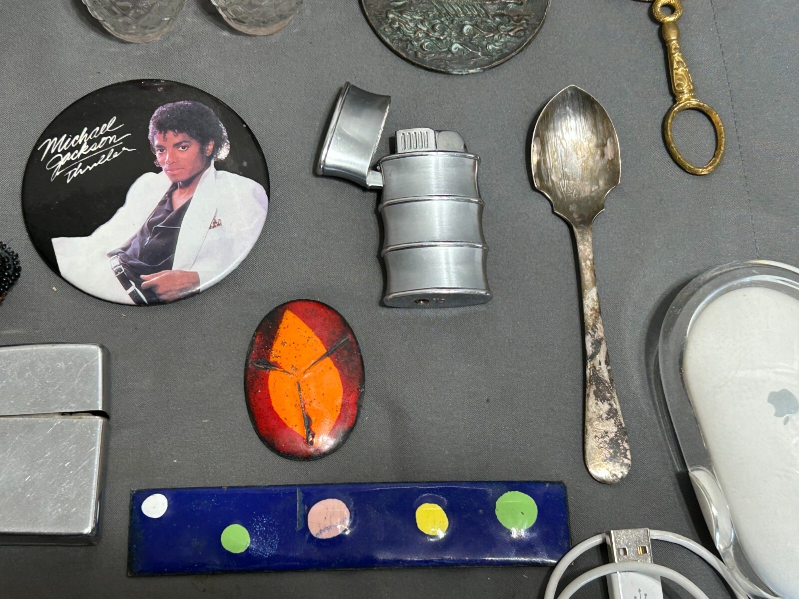 JUNK DRAWER Boxlot Misc SMALLS Tiki Totem MICHEAL JACKSON Mac Apple PITCH PIPE