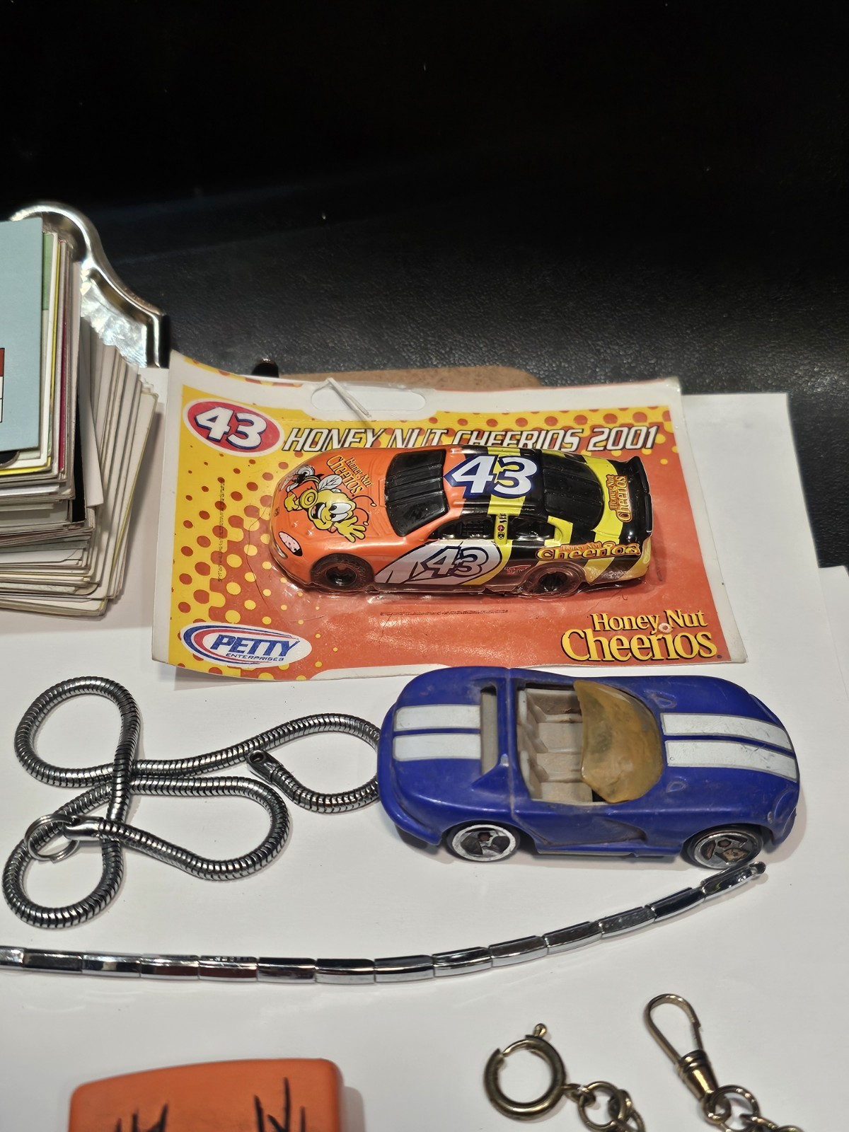 Vintage Junk Drawer Lot- Zippo Lighter,hot Wheels,watch Fobs Pre Owned L1