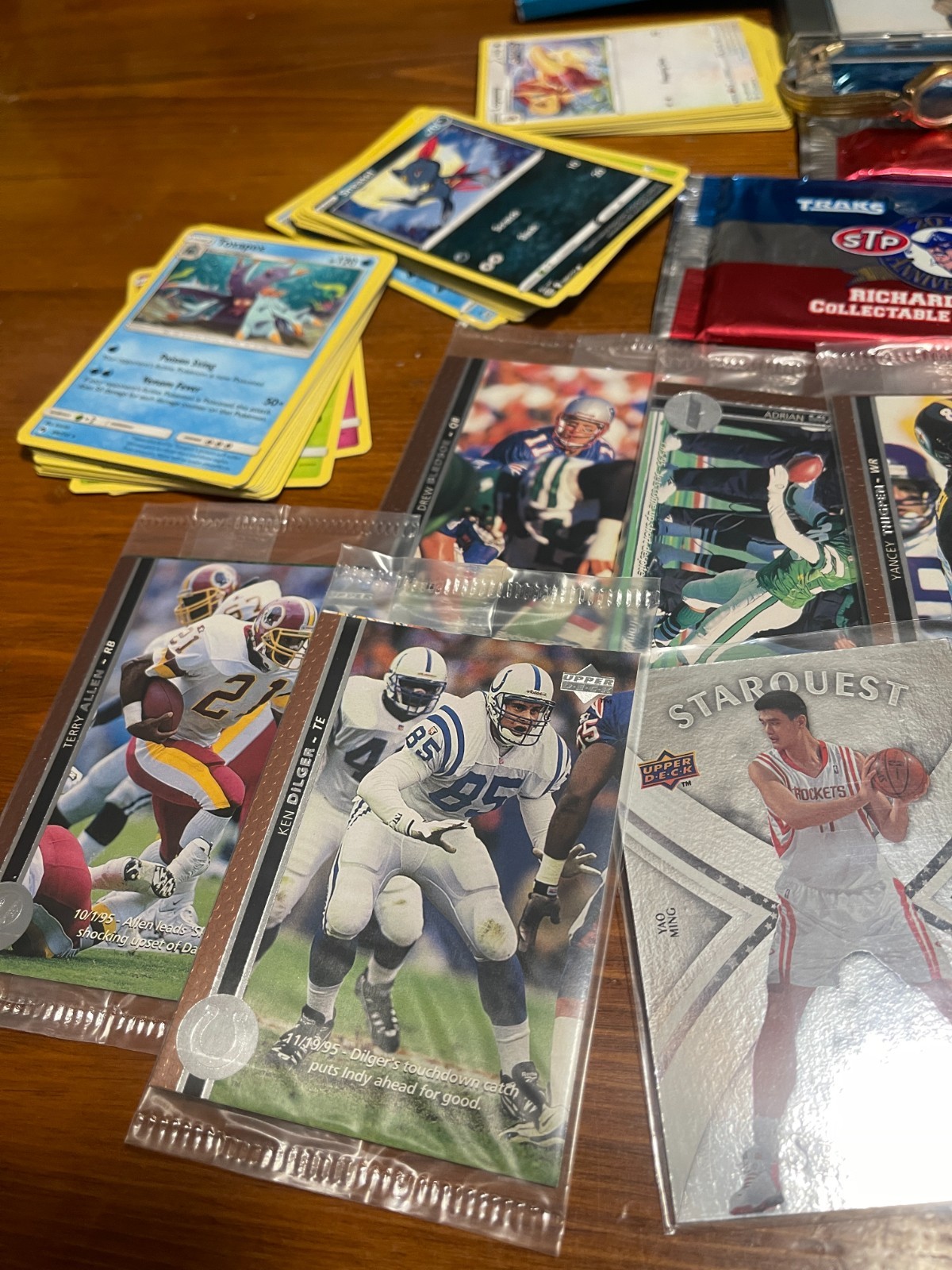 Vintage Junk Drawer Lot – PACKS, BASEBALL , BASKETBALL Cards, GPK, CDS, Pokémon