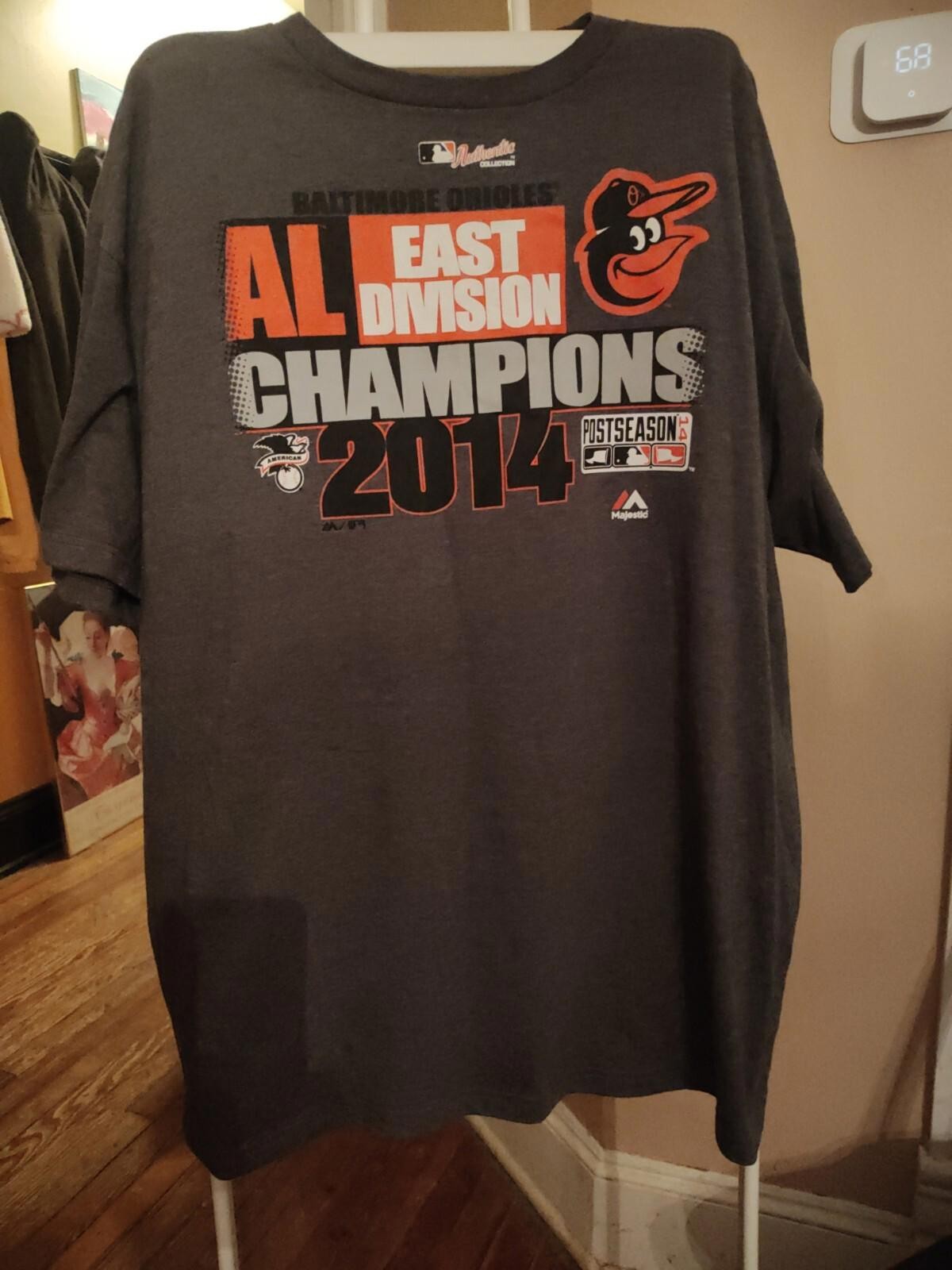 Baltimore Orioles Majestic Triple Peak 2014 Postseason T- Shirt – Size 2XL – EUC