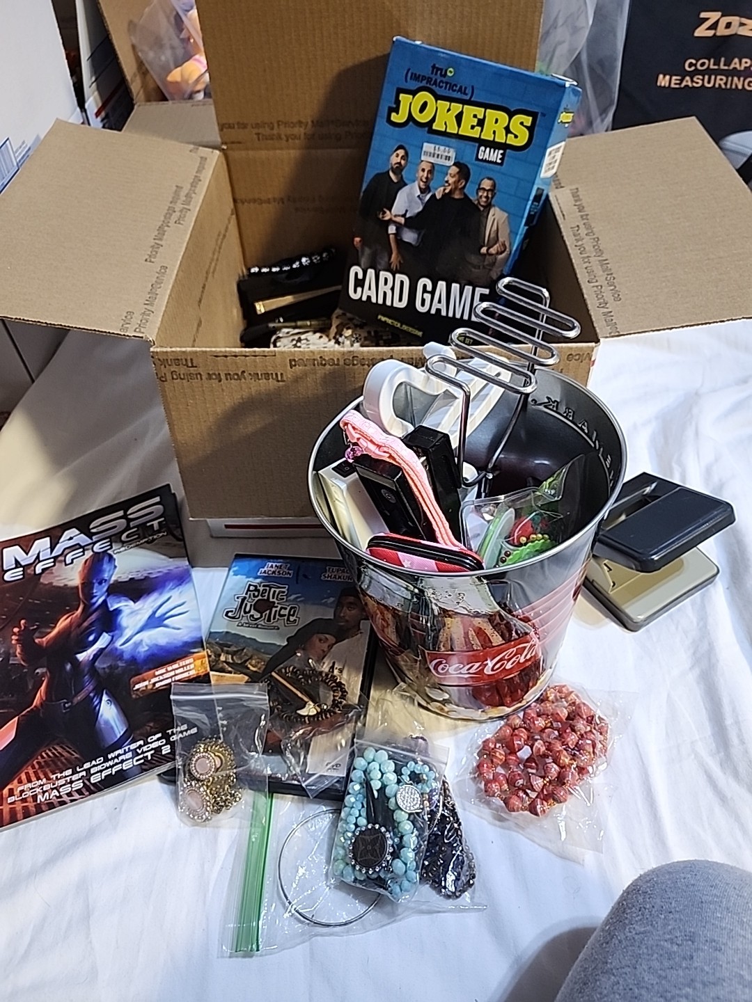 Junk Drawer Lot 2 Random Games Jewelry Movie Books ECT Not All Junk Vintage Now