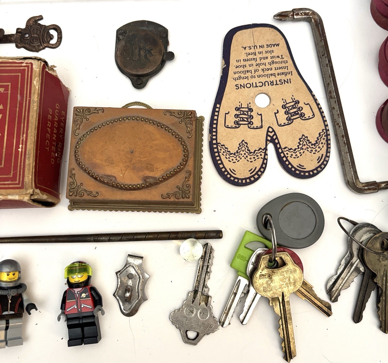 Junk Drawer 1.75lb Resell Lot Vintage Games Lego Minifigs Checkers Emblem Tokens