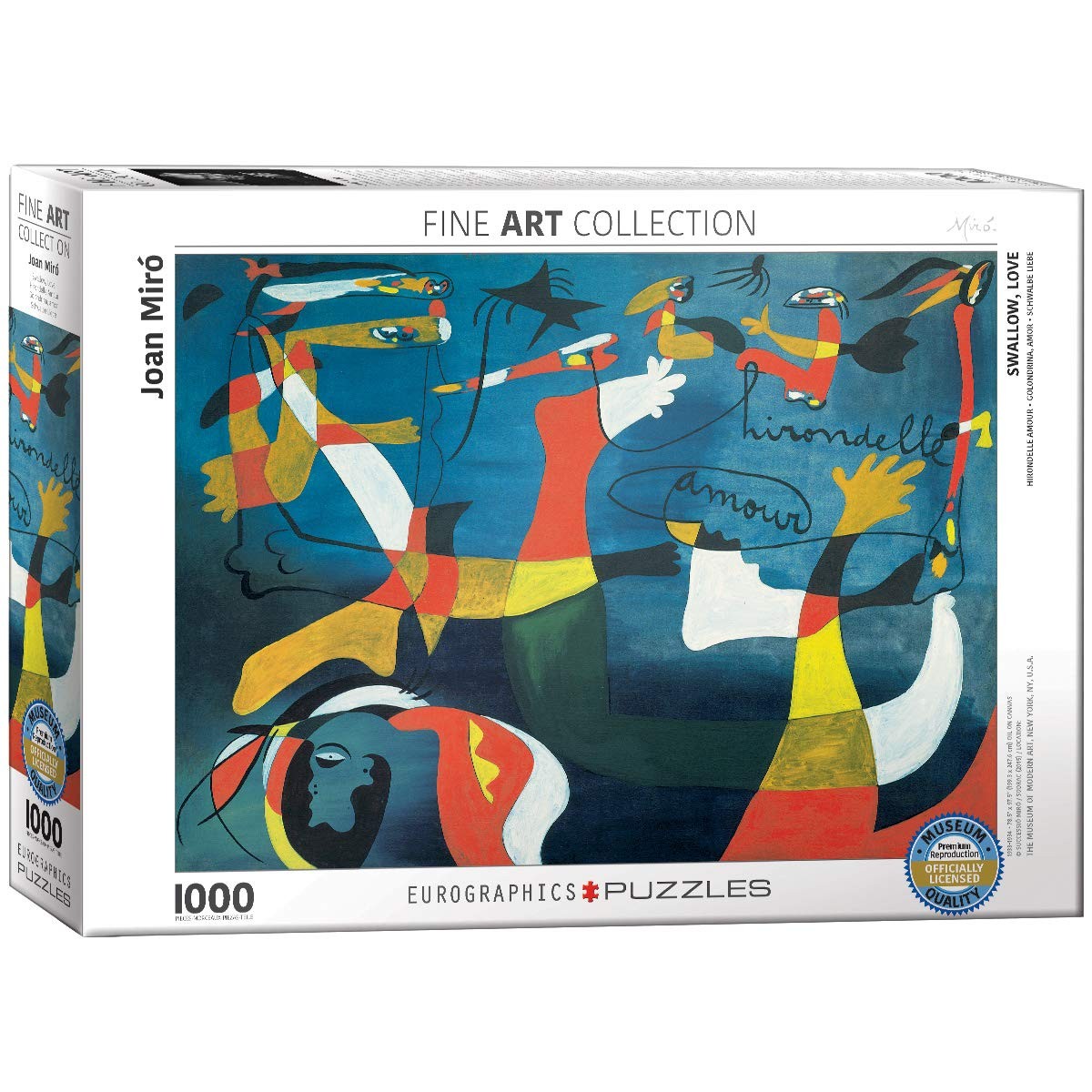 EuroGraphics Swallow Love by Joan Miro (1000 Piece) Puzzle , White
