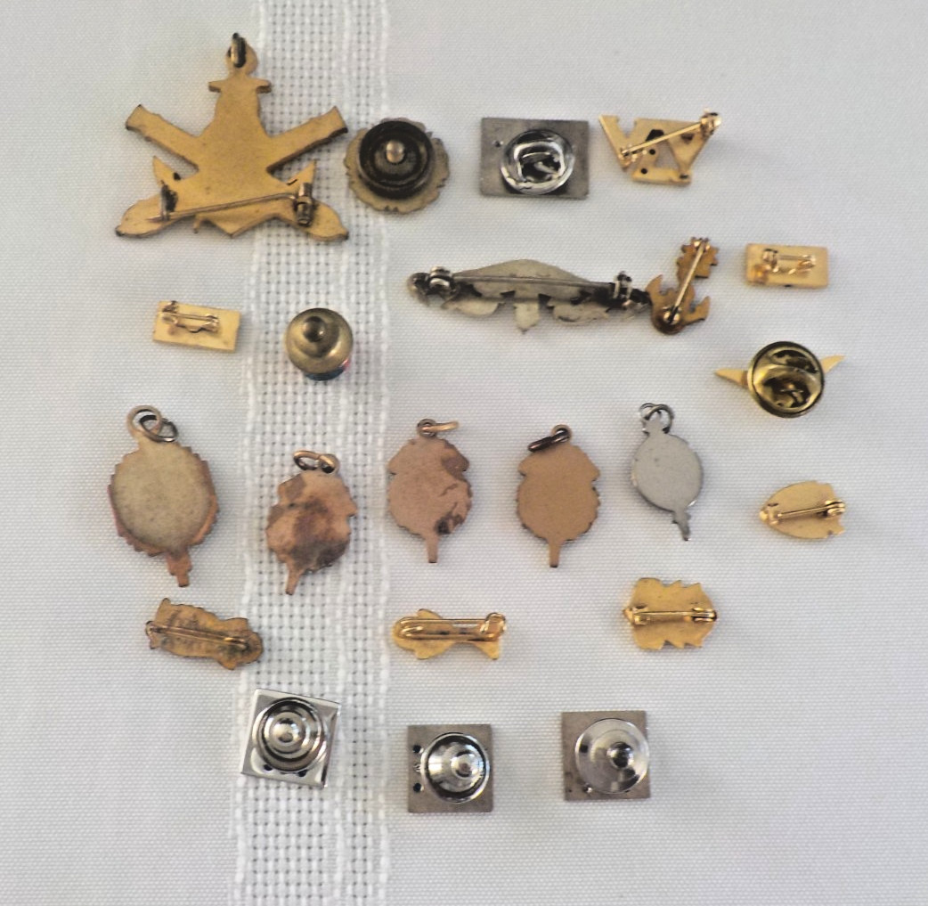 Military Pin H Diamond School Charms Religious 925 1/20 & 1/10 GF & Metal MixLot