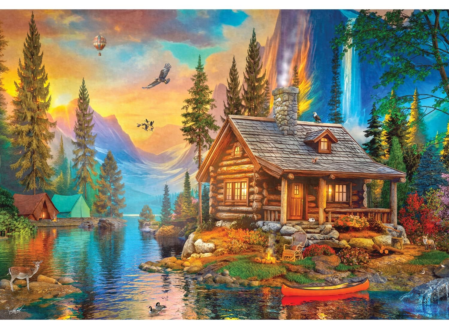 Anatolian Puzzle -Pine Mountain Sunset, 2000 Piece Puzzle, #3973