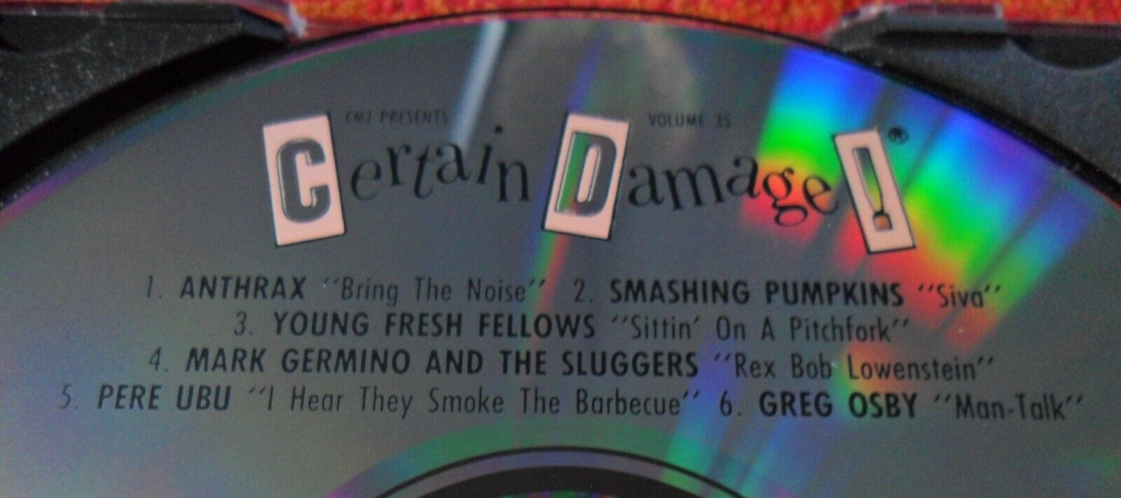 1991 CMJ CERTAIN DAMAGE PROMO CD # 35 ANTHRAX SMASHING PUMPKINS PERE UBU RARE