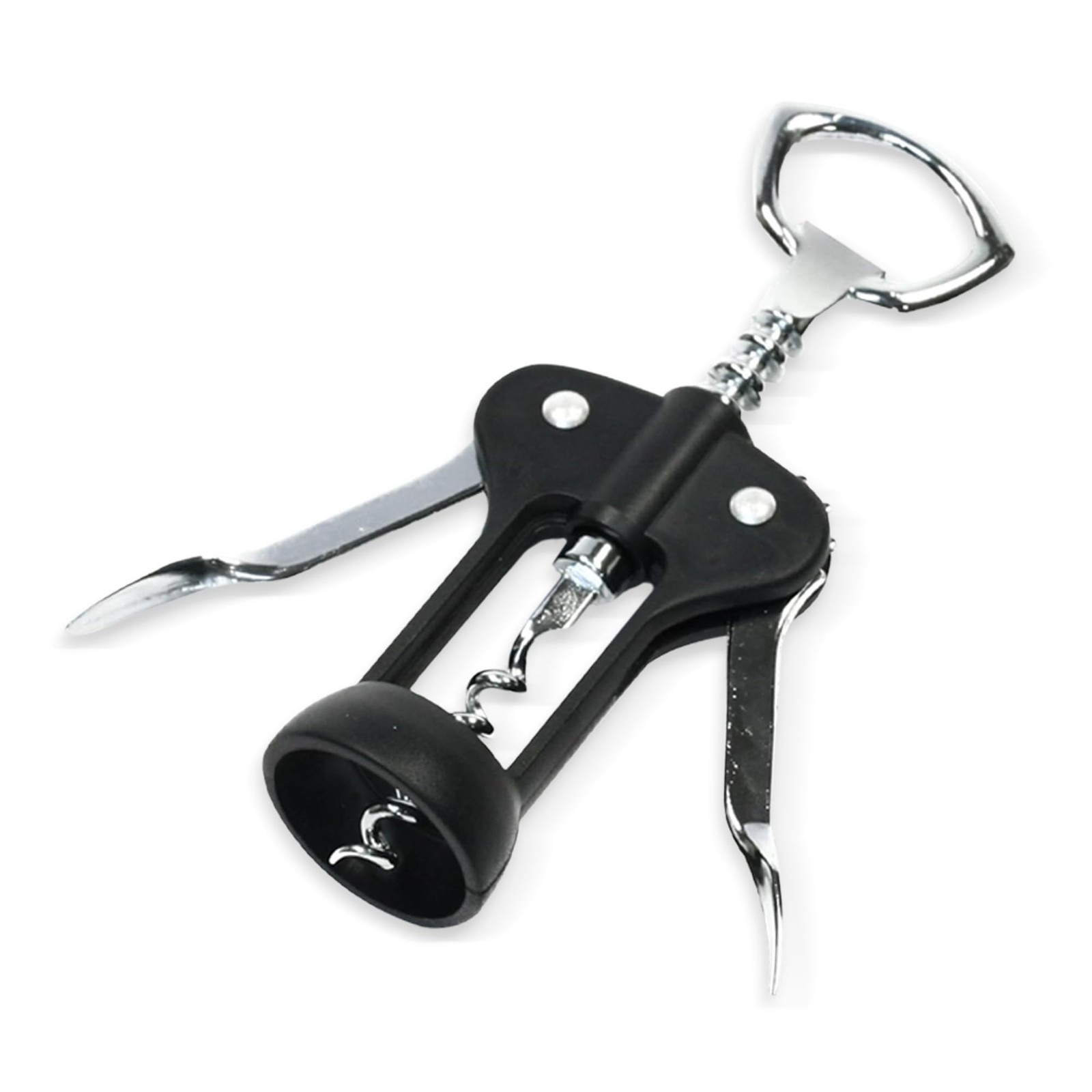 Chef Craft Select Metal Winged Corkscrew, 6.25 inch, Black and Chrome