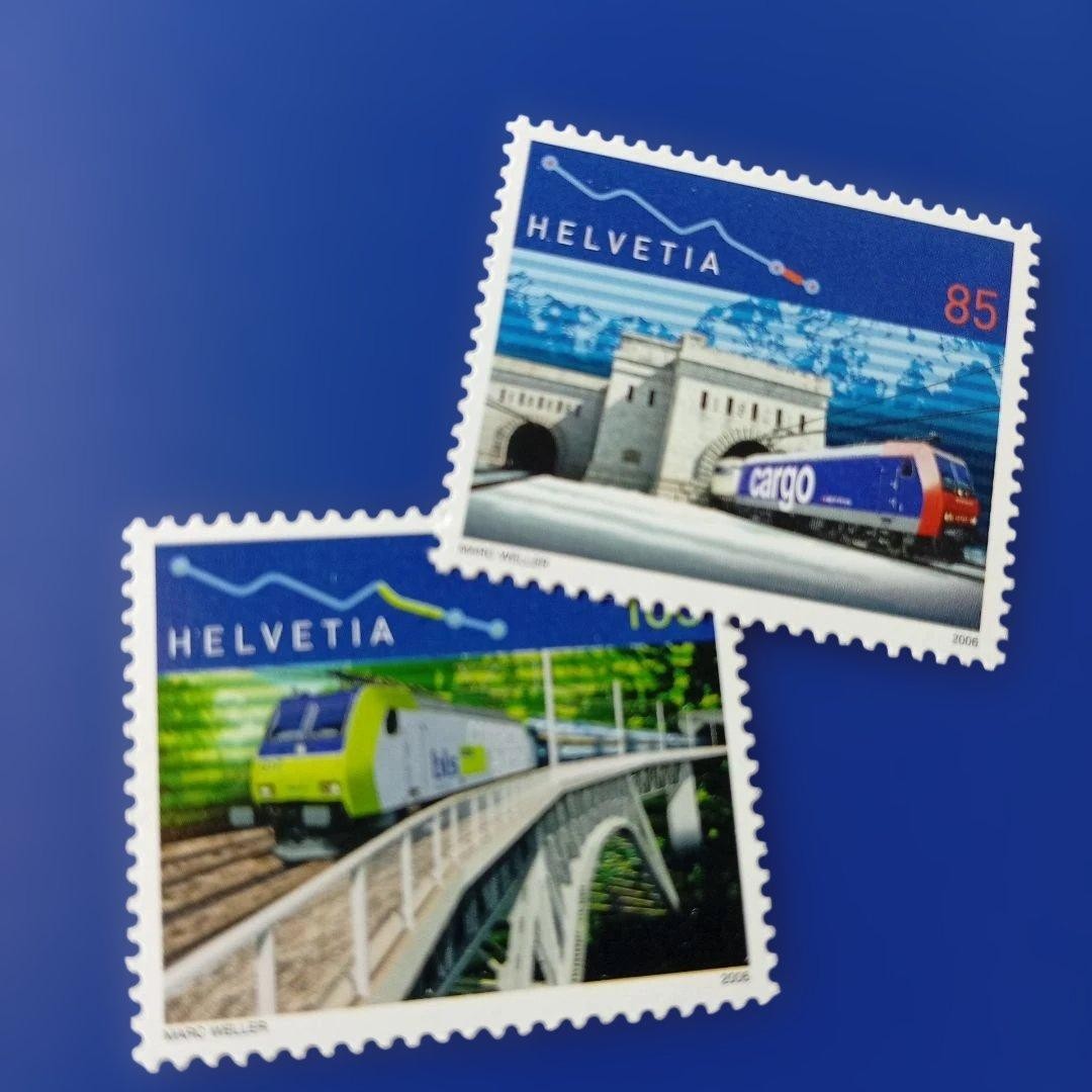 9809 Foreign Stamp Switzerland 2006 100th Anniversary of Swiss Railways 2V