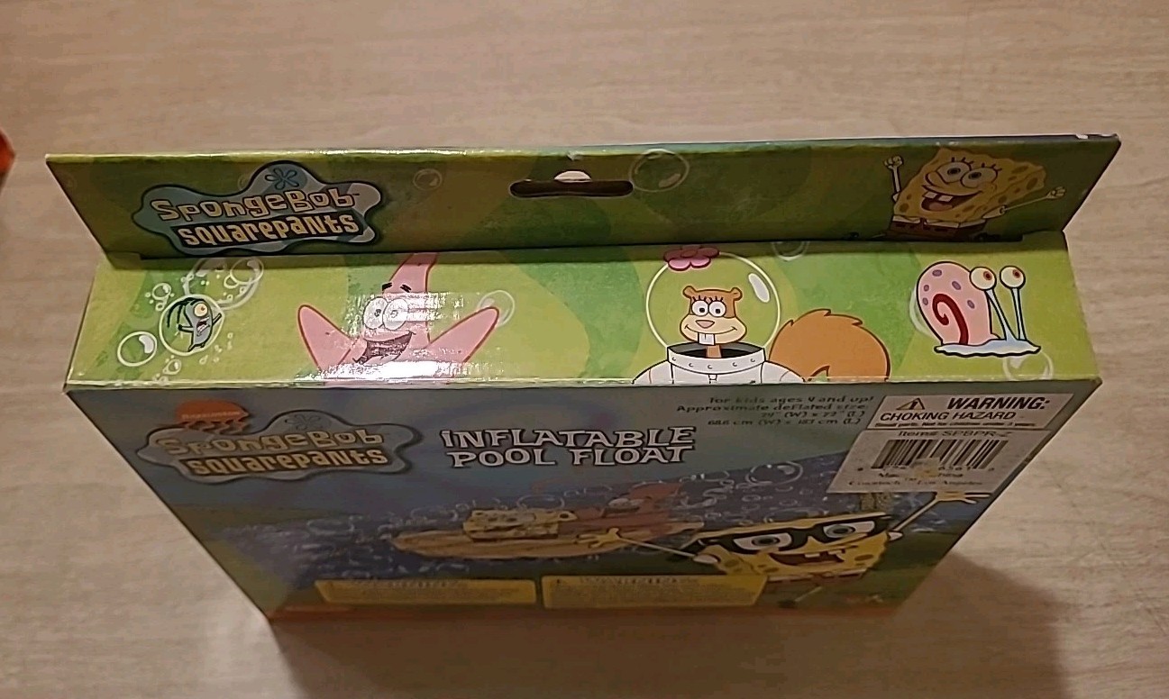 SpongeBob SquarePants 2001 Original Inflatable Pool Float Raft (BRAND NEW!)