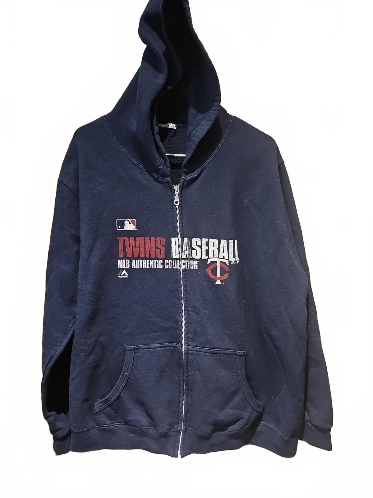 Minnesota Twins majestic MLB Full Zip Hooded Sweatshirt Jacket Size XL