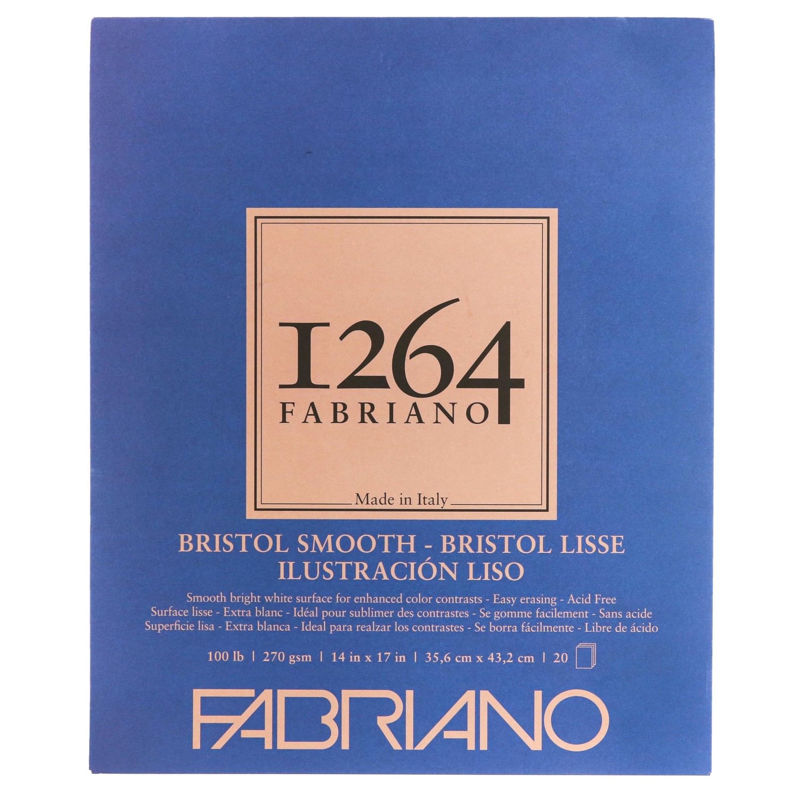 Fabriano 1264 Bristol Pad, 14 x 17, White