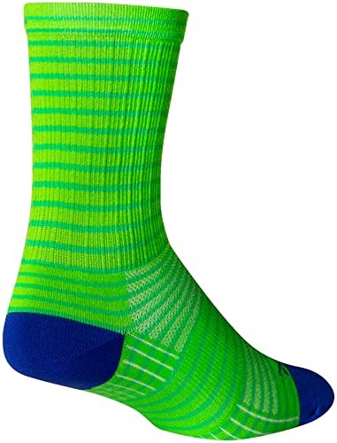 SockGuy Apple Stripes L/XL 6″ SGX Socks