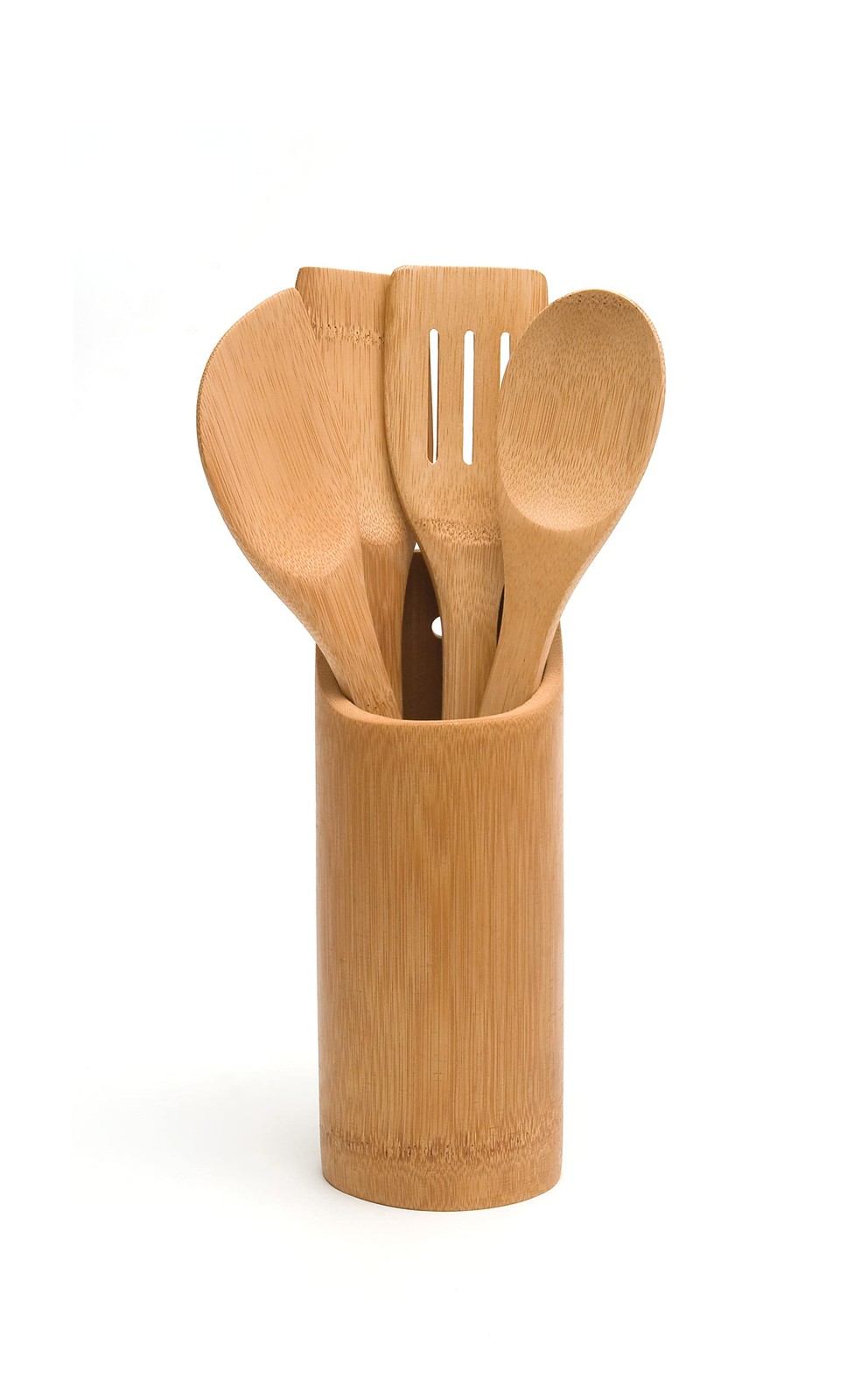 Lipper International Bamboo Kitchen Tool Holder Set, 4 Tools, 8.75″
