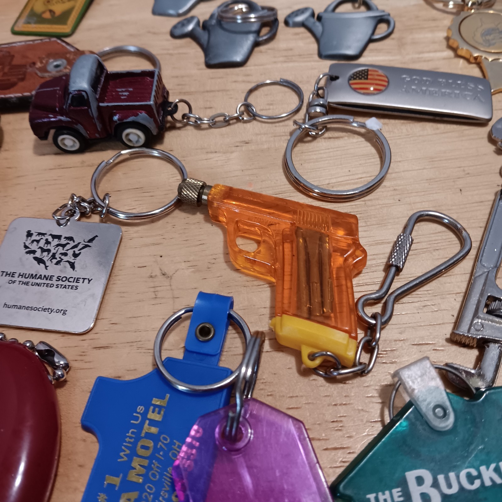 32 Vintage Keychain Lot Advertising Novelty Junk Drawer Estate Find