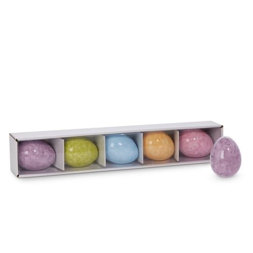 RAZ Imports Box of Polished Eggs, 2.5-inch Diameter x 3-inch Height