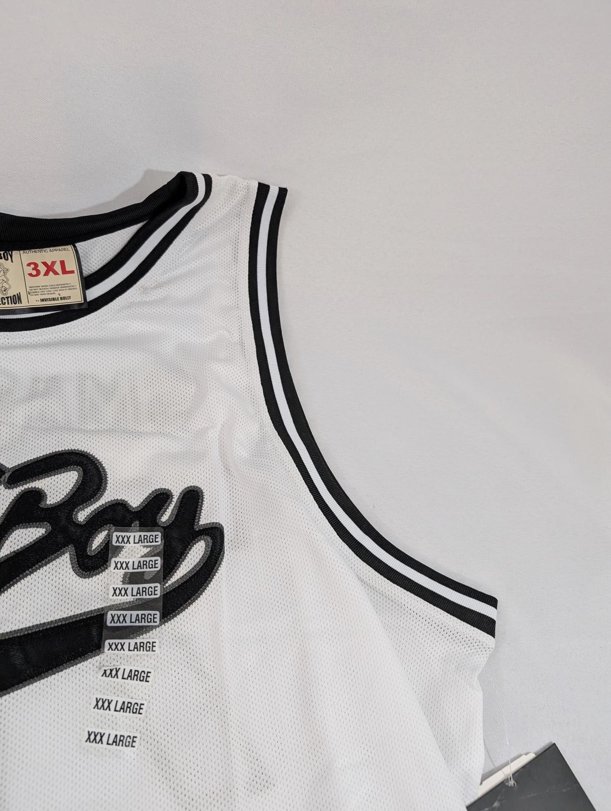 NWT Bad Boy Records Jersey Smalls 72 Biggie Smalls Invisible Bully White 3XL New