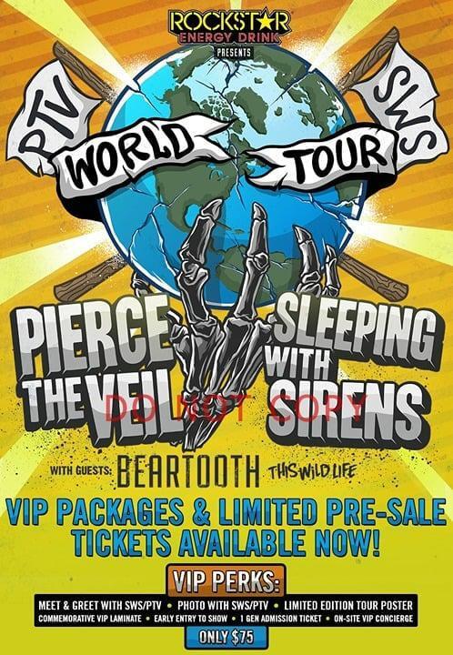 Pierce the Veil & Sleeping with Sirens Tour Poster Special Limited Item